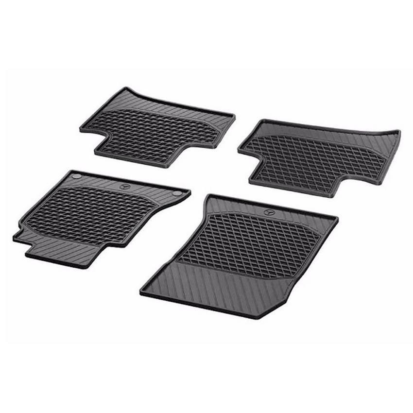 Mercedes Floor Mat Set - Front and Rear (All Weather) (Rubber) (Black) 21368001069G33 / 21368002069G33